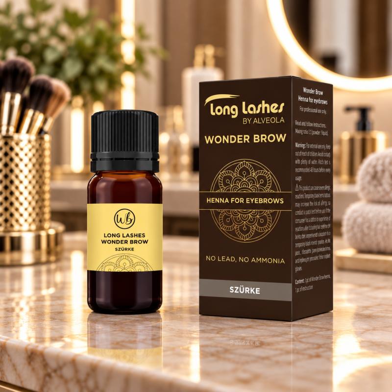 Long Lashes WonderBrow Henna Szemöldökfesték – Szürke, 4 g (LLWBH0008)