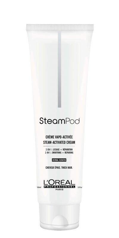 L'oreal Steampod - Feltöltő, hajkiegyenesítő krém vastag szálú hajra - 150ml