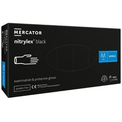 Mercator / Nitrylex Black / Fekete Nitril Kesztyű / 100 darab/doboz