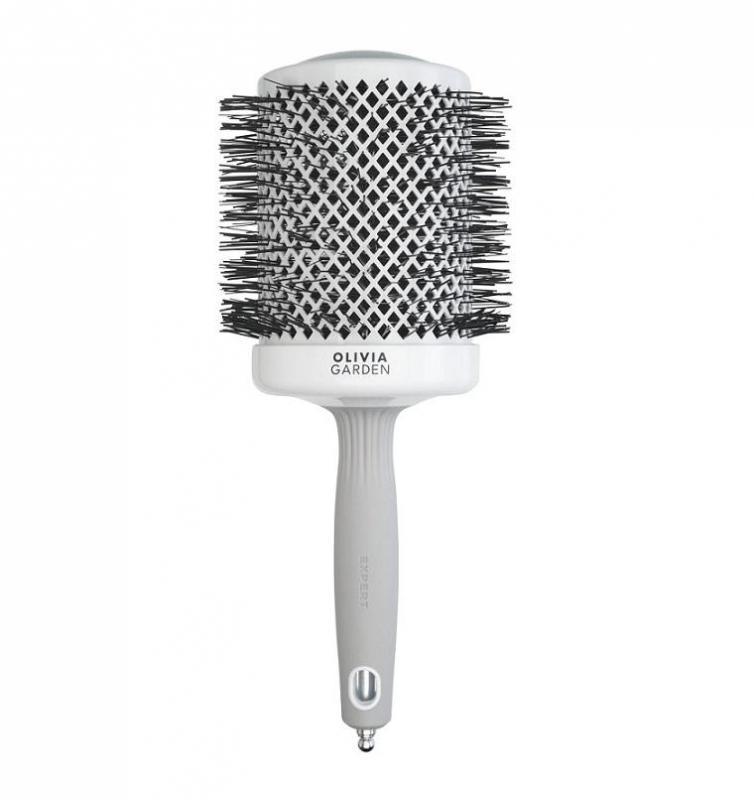 Olivia Garden Expert Blowout Shine White & Silver Professzionális Körkefe (80mm)