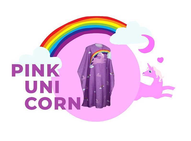 Olivia Garden Kids Beterítőkendő – Unicorn Pink (ID1718)