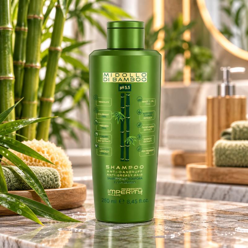 Organic Midollo di Bamboo Sampon Korpás, Zsíros Hajra 250 ml IP (555427)