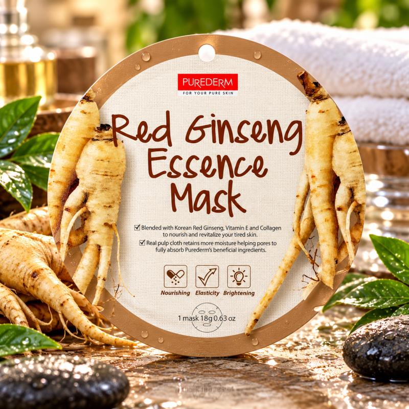 PureDerm Ginseng Fátyolmaszk Circle – 1 db