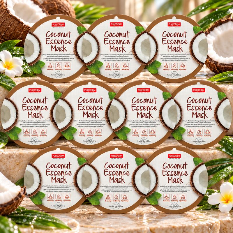 PureDerm Kókusz Fátyolmaszk Circle – 10 db