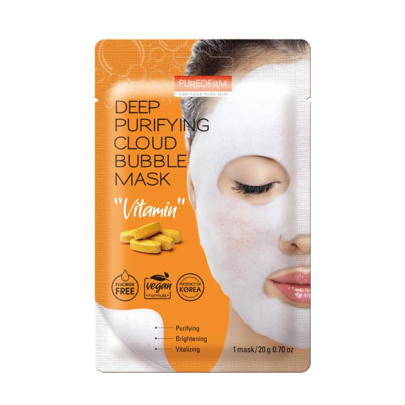 PureDerm Vitaminos mélytisztító bubble habmaszk 20 g (PD790)