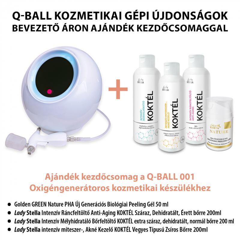 Q-BALL Kozmetikai Hidratáló és Oxigéngenerátor Készülék Q-001 + Ajándék bevezető csomaggal