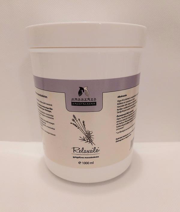 Relaxáló Gyógyfüves Masszázskrém 1000 ml