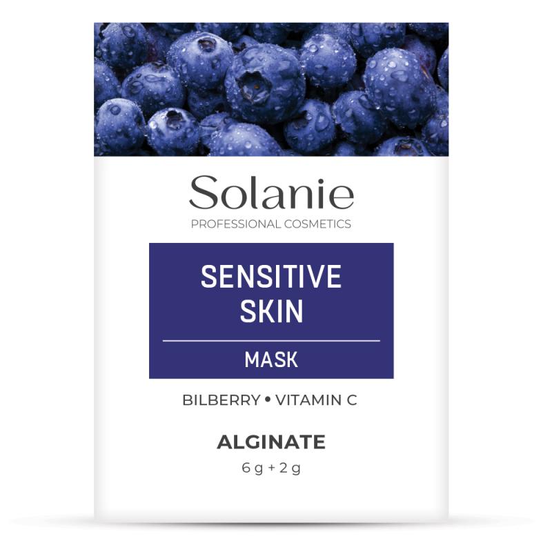 Solanie Alginát Bőrnyugtató Maszk Fekete Áfonyával és C-Vitaminnal (6+2gr) (SO24001)