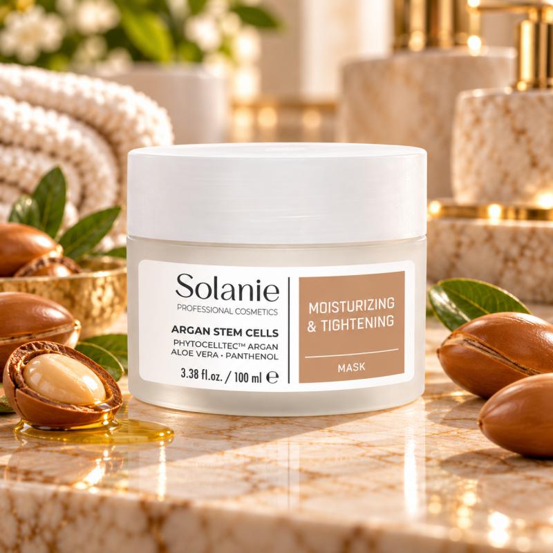 Solanie Argán Növényi Őssejtes Moisture Hidratáló és Feszesítő Maszk 100 ml