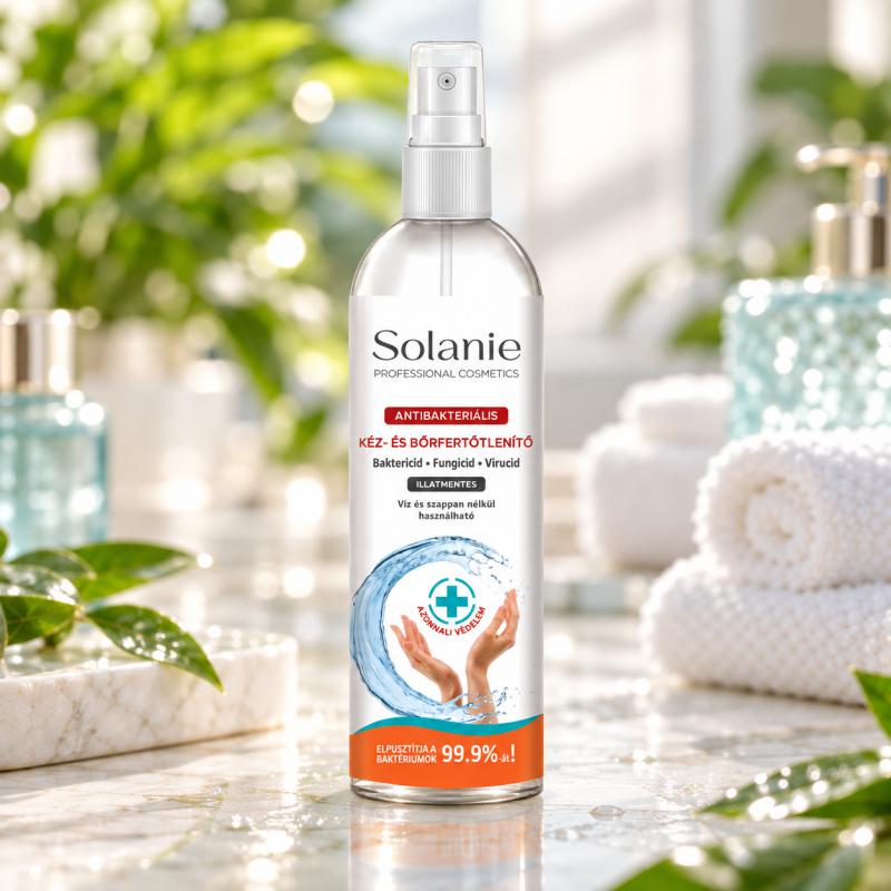 Solanie Basic Antibakteriális Kéz- és Bőrfertőtlenítő 250 ml