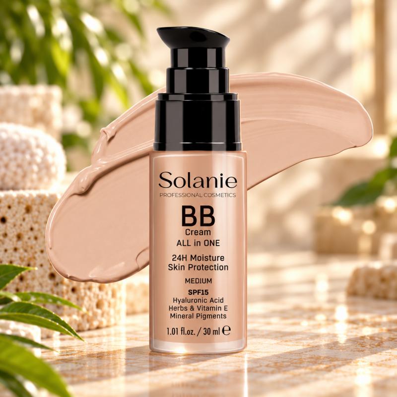 Solanie BB Krém Hialuronsavval és Fényvédővel SPF15 - Médium 30 ml