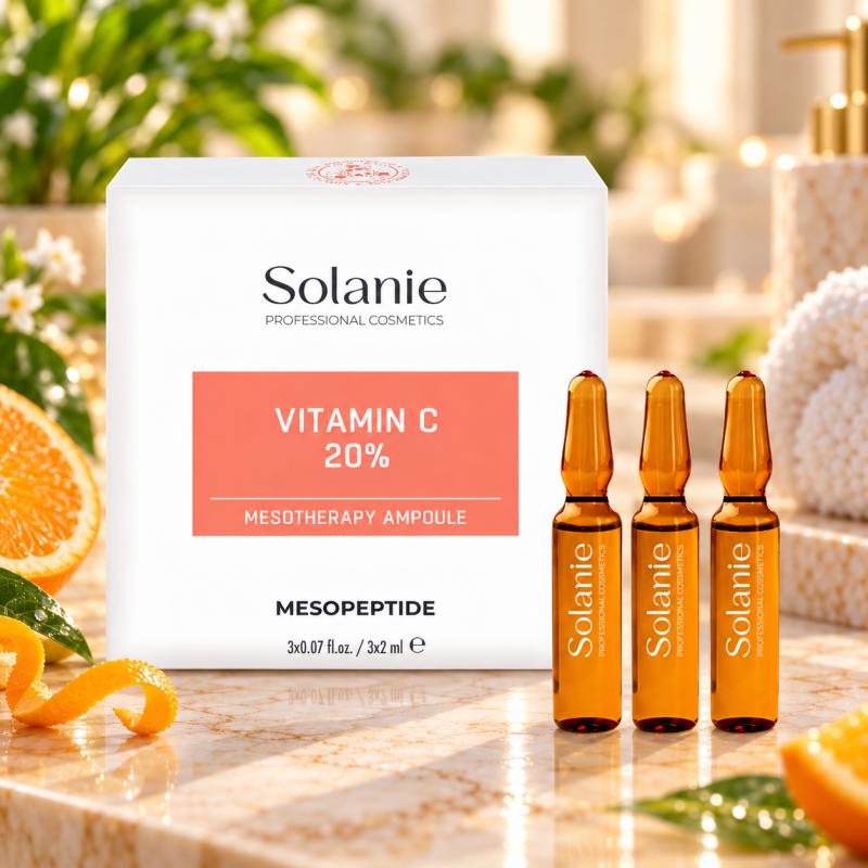 Solanie C-Vitamin 20% – Mezoterápiás Antioxidáns Ampulla 3x2ml