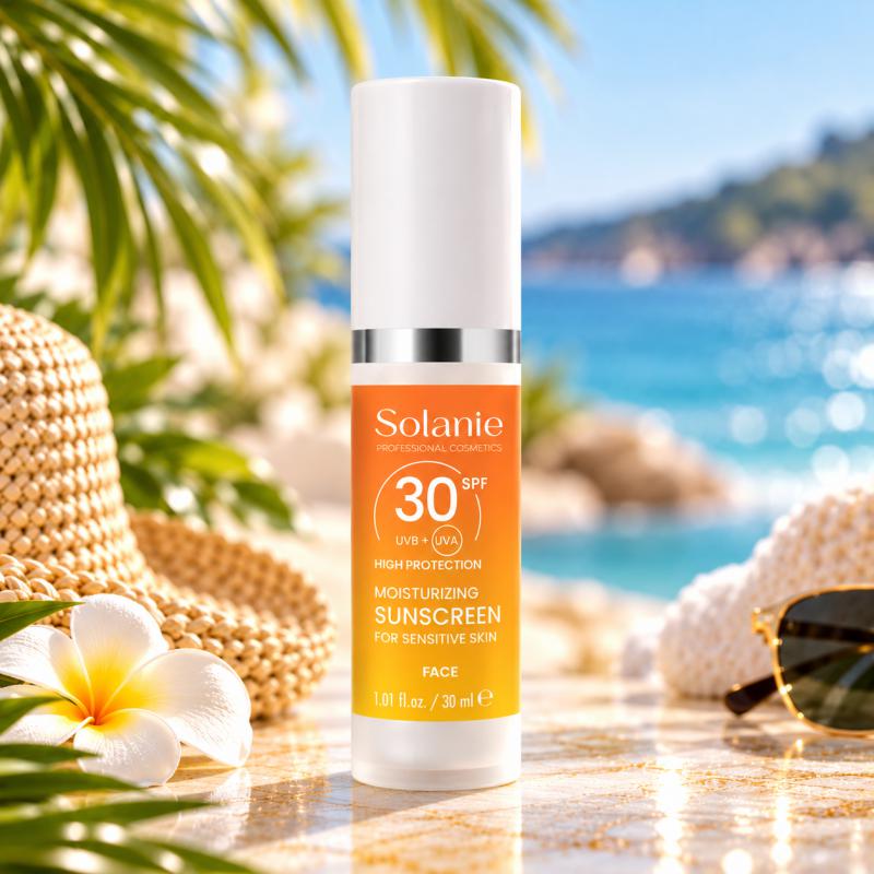 Solanie Fényvédő Hidratáló Arckrém Érzékeny Bőrre SPF30 30 ml