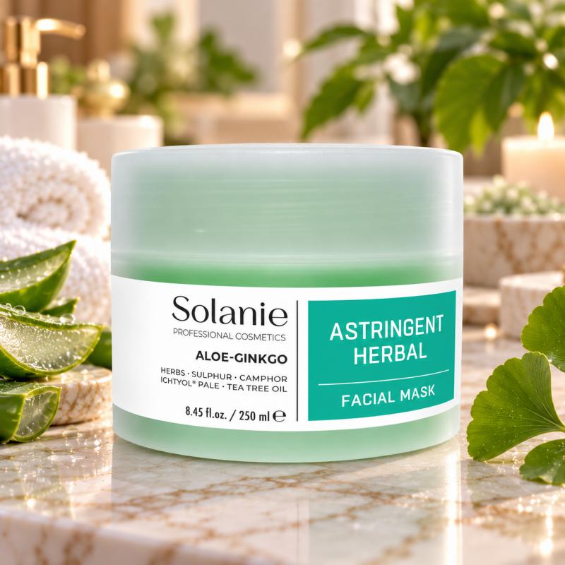 Solanie Gyógynövényes Összehúzó Arcpakolás (Kénes Arcpakolás) 250 ml