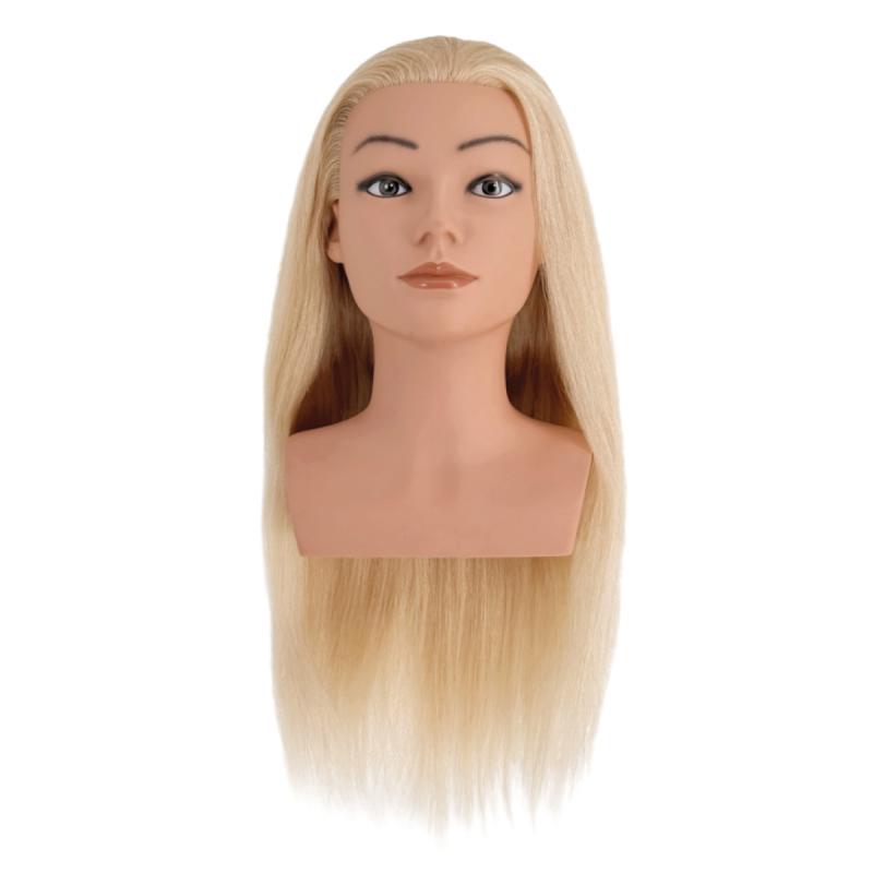 Tatjana babafej természetes hajjal, 55 cm, aranyszőke (1215)