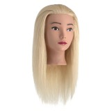 Giada babafej természetes hajjal, 35 cm, aranyszőke (1622)