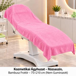 Kozmetikai Ágyhuzat – Rózsaszín, Bambusz Frottír – 75×210 cm (Nem Gumírozott)