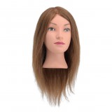 L’arissa babafej természetes hajjal, 35 cm, középbarna (1312)