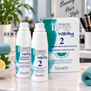 Life Waving Tioglikolsav-MENTES Dauerszett Festett, Melírozott Hajra Citrom illattal 2" – 2×110 ml