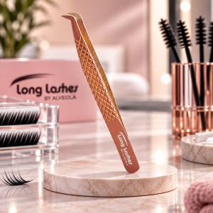 Long Lashes Pro Nano Volume csipesz - Duck típusú, Bronz (LLA33029)