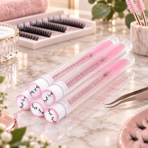 Long Lashes szempillafésű műanyag tartóban-rózsaszín (LLA34080)