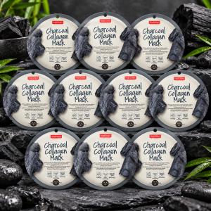 PureDerm Aktív Szén Fátyolmaszk Circle – 10 db