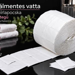 Szálmentes vatta / papírlapocska – 8 rétegű – 500 db/tekercs