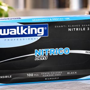 Walking Nitrico Nero Nitril Gumikesztyű – Fekete ("S" vagy "M" méret)