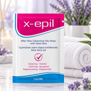 X-Epil Gyantázás utáni olajos törlőkendő Aloe Verával 1 db (XE9230)