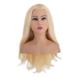 Zoe babafej természetes hajjal, 60 cm, világos szőke (1260)