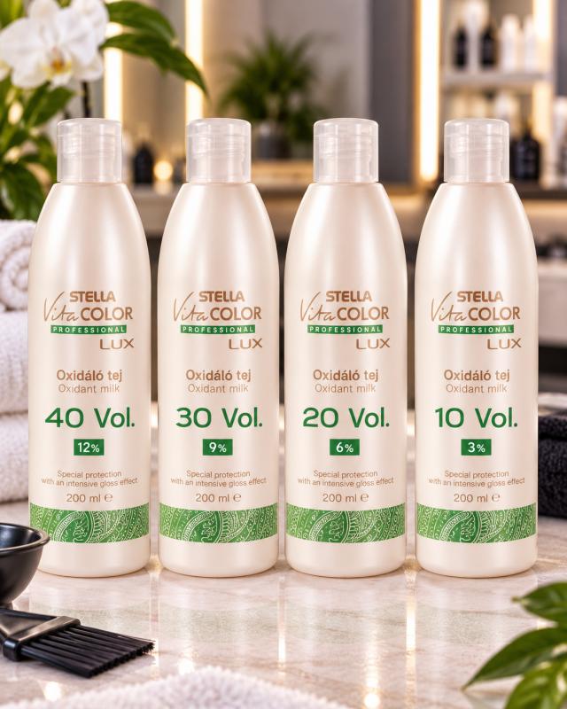 VitaColor LUX Színelőhívó Oxidáló Tej Mandula Illattal 200ml (4 féle)