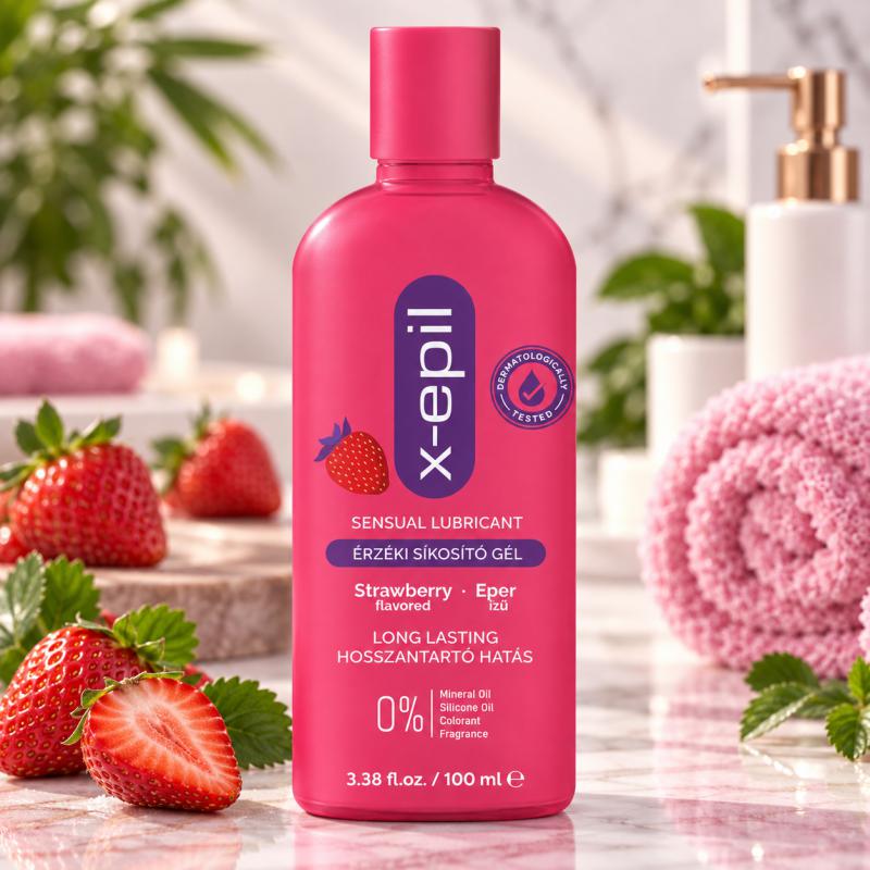 X-Epil érzéki síkosító gél eper ízű – 100 ml – (XE9319)