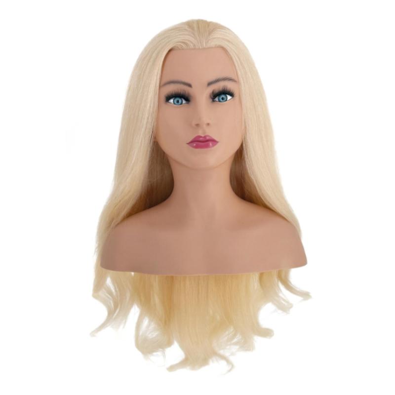 Zoe babafej természetes hajjal, 60 cm, világos szőke (1260)