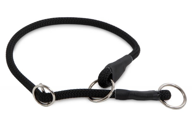 Félfojtó nyakörv 8 mm Fekete 40 cm