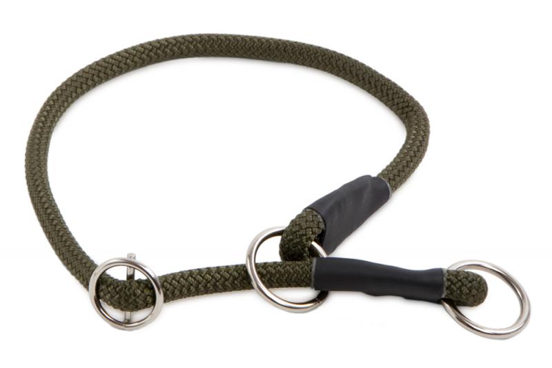 Félfojtó nyakörv 8 mm Khaki 40 cm