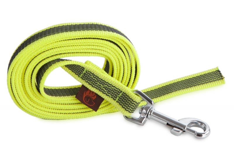 FIREDOG® Gumírozott Nyomkövető Póráz Karabinerrel 20 mm 1 m Sárga