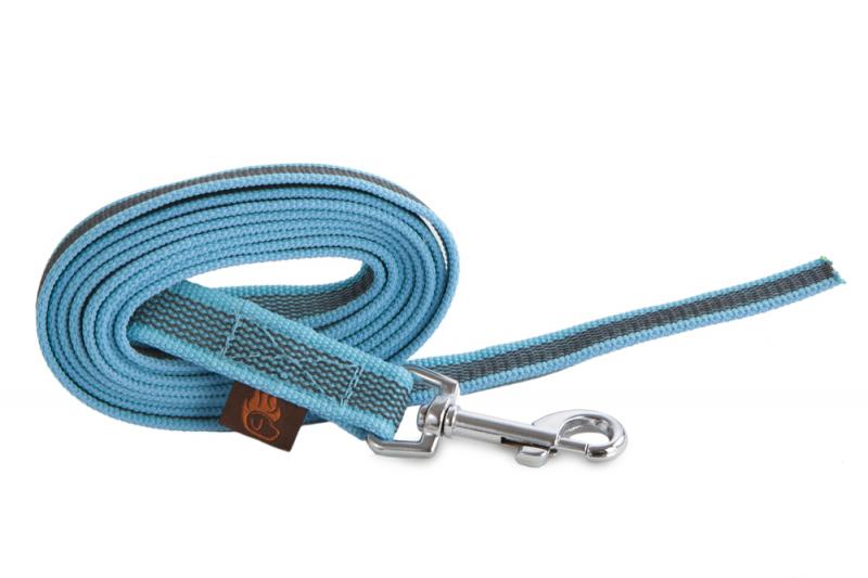 FIREDOG® Gumírozott Nyomkövető Póráz Karabinerrel 20 mm 1 m Tenger kék