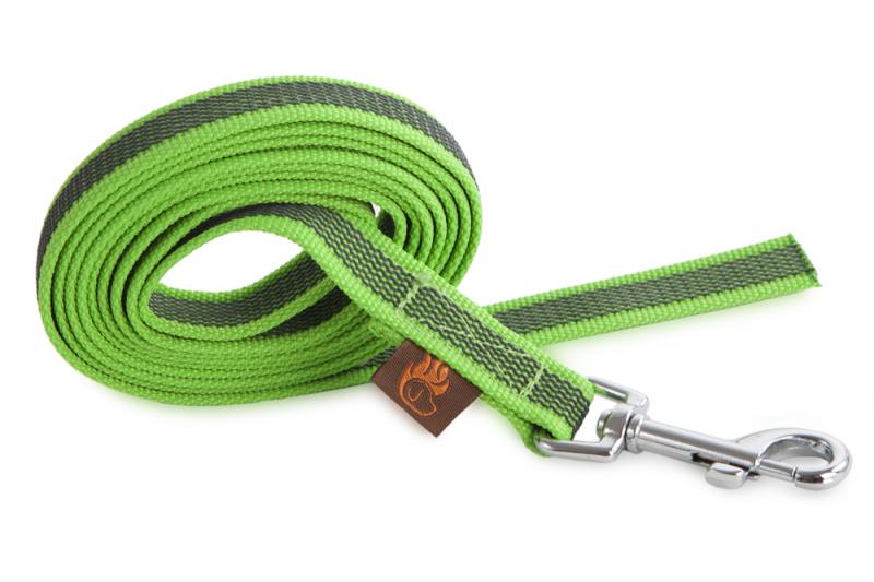 FIREDOG® Gumírozott Nyomkövető Póráz Karabinerrel 20 mm 1 m Zöld