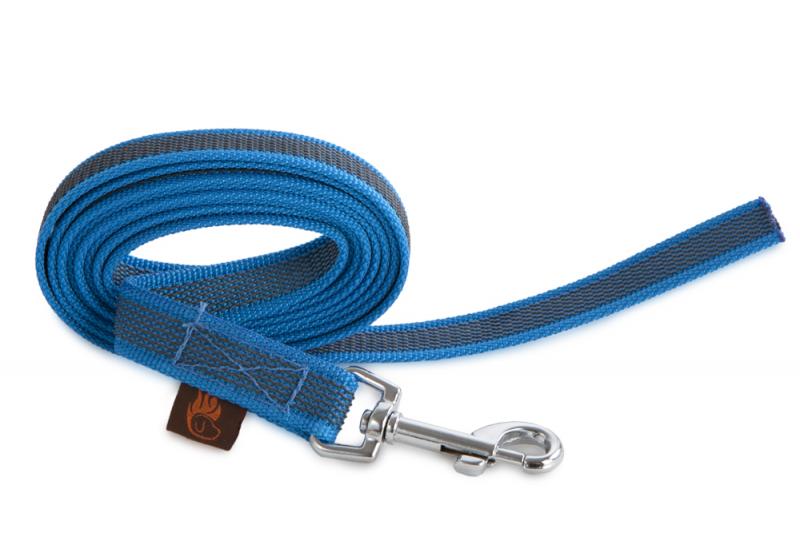 FIREDOG® Gumírozott Nyomkövető Póráz Karabinerrel 20 mm 3 m Kék