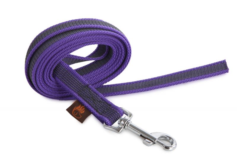 FIREDOG® Gumírozott Nyomkövető Póráz Karabinerrel 20 mm 3 m Lila