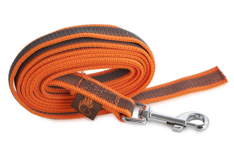 FIREDOG® Gumírozott Nyomkövető Póráz Karabinerrel 20 mm 3 m Narancs
