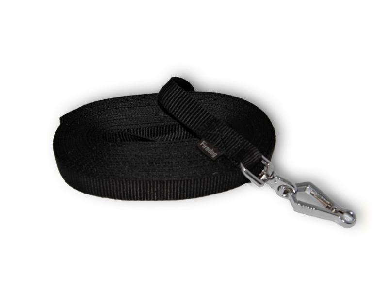FIREDOG® Nyomkövető Póráz Gyors Karabinerrel 20 mm 10 m Fekete