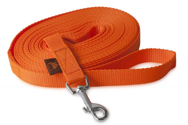 FIREDOG® Nyomkövető Póráz Karabinerrel 20 mm 10 m Narancssárga