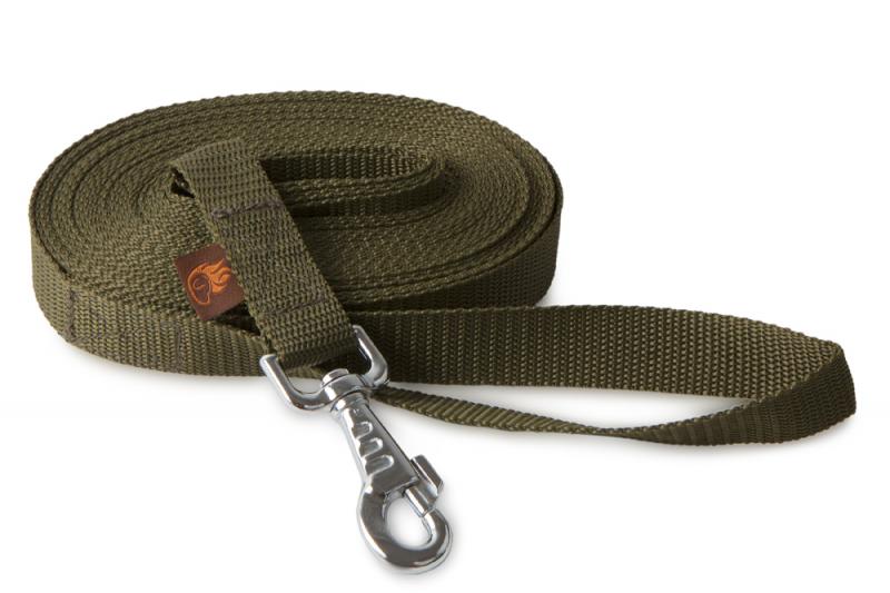 FIREDOG® Nyomkövető Póráz Karabinerrel 25 mm 6 m Khaki