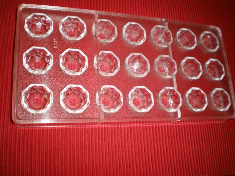 Polikarbonát bonbon forma - gyémánt forma