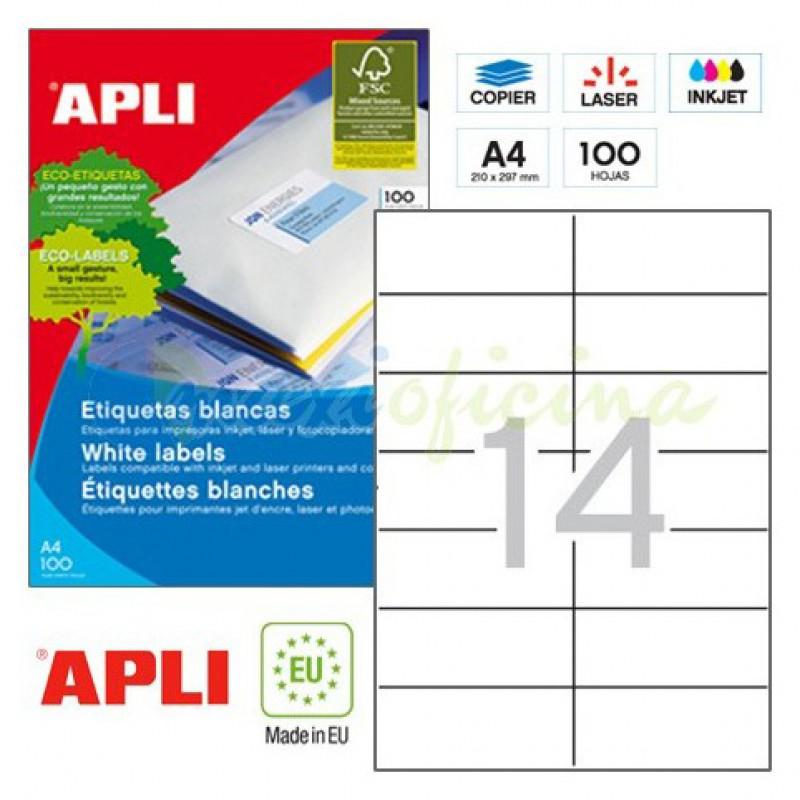 Etikett APLI 105X42,4mm 100 lap 14 címke/lap 01277