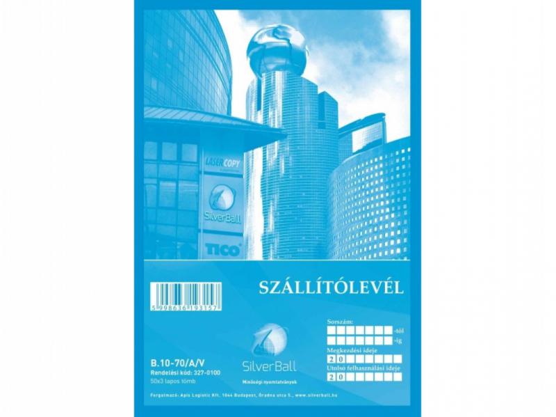 Szállítólevél 50×3 A5 -B.10-70/A/V- NAVIGÁTOR 20 tömb/csom