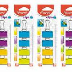Bindercsipesz, 32 mm, MAPED, vegyes színek /4 db