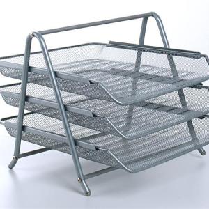 Irattálca, fémhálós, 3 részes, VICTORIA, ezüst