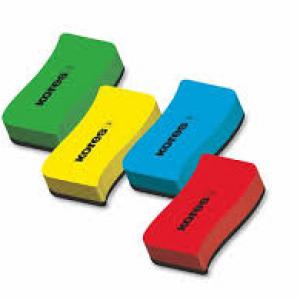 Mágneses táblatörlő szivacs, KORES, vegyes színek